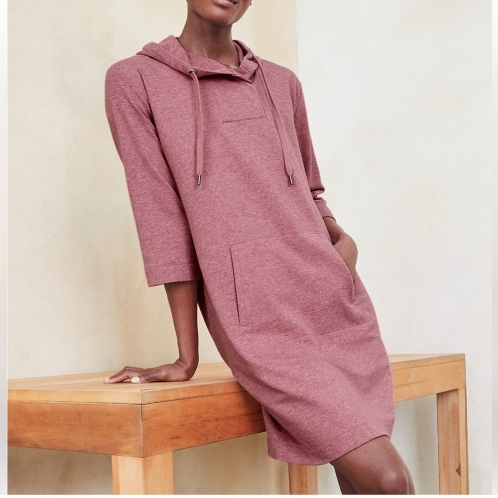 Garnet Hill Travel Dress Dusty Pink Lazy Days medium